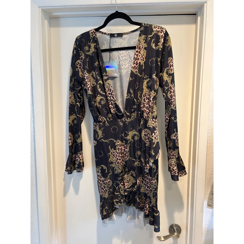 Leopard Print Wrap Dress